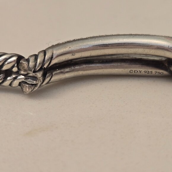 Vintage David Yurman Diamond, Gold, and Silver Labyrinth Bracelet - Picture 7 of 9